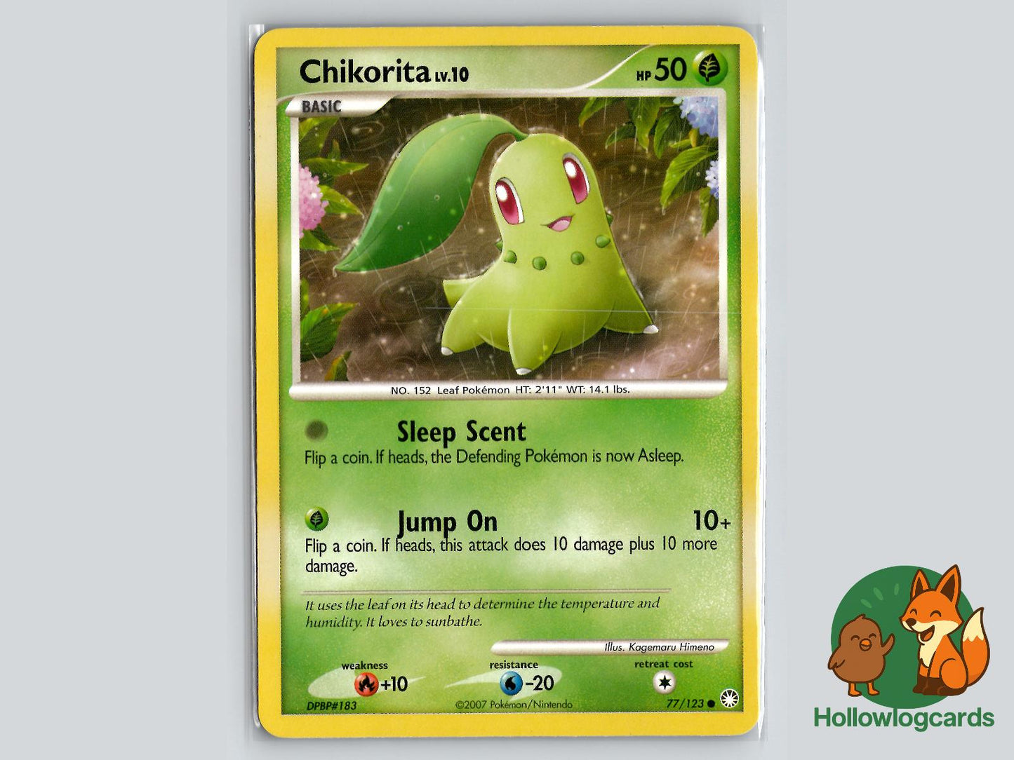 Chikorita (77/123) - Mysterious Treasures Pokémon Card