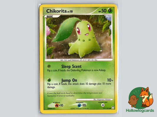 Chikorita (77/123) - Mysterious Treasures Pokémon Card