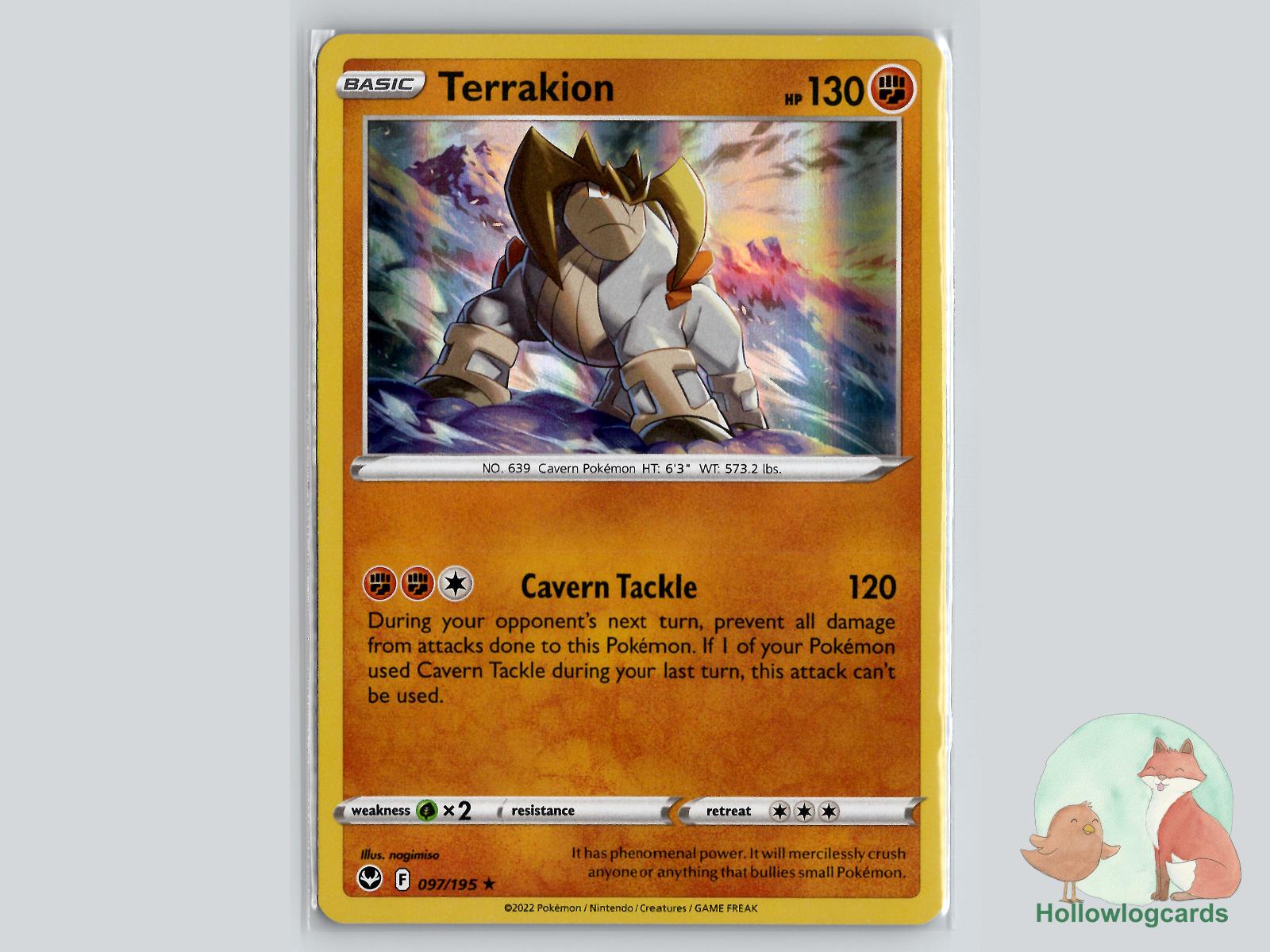 Terrakion (097/195) - Silver Tempest Pokémon Card