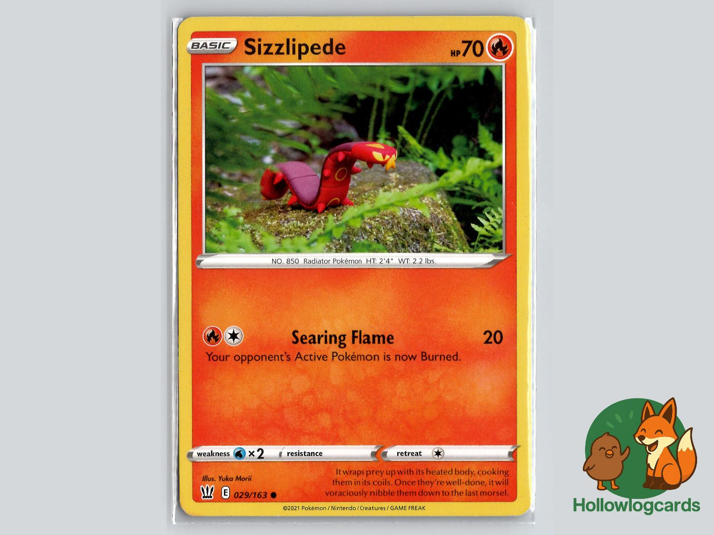 Sizzlipede (029/163) - Battle Styles Pokémon Card