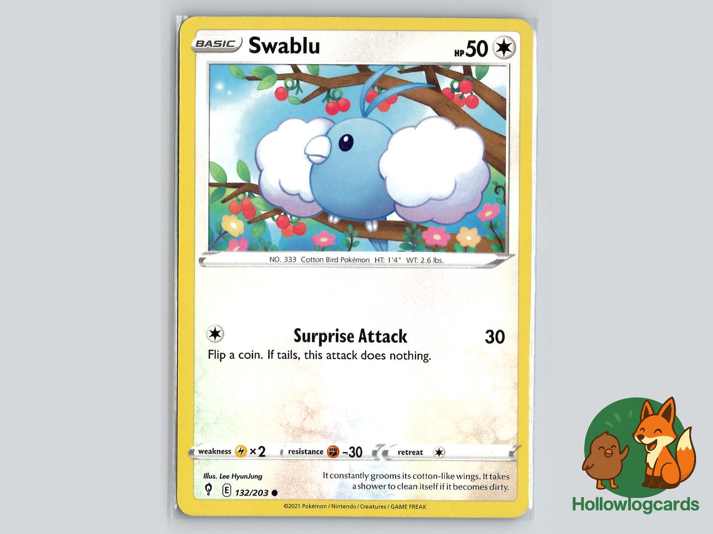 Swablu (132/203) - Evolving Skies Pokémon Card