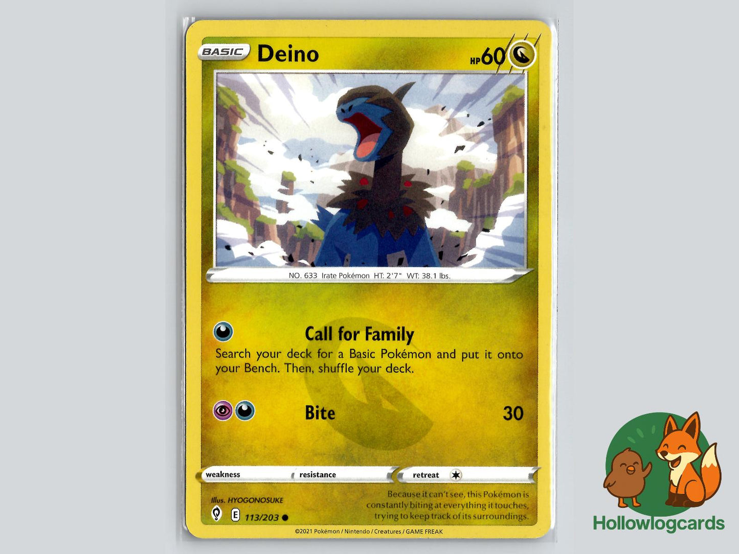 Deino (113/203) - Evolving Skies Pokémon Card