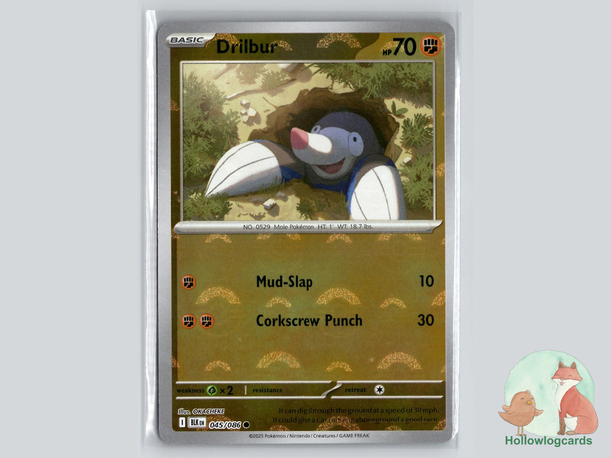 Drilbur (045/086) - Black Bolt Pokémon Card