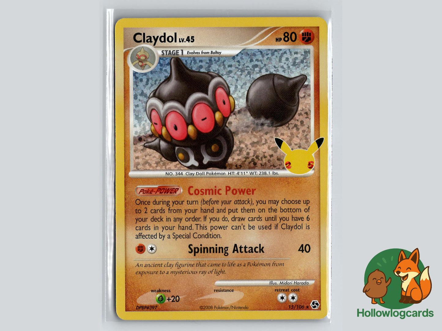 Claydol (15/106) - Celebrations: Classic Collection Pokémon Card