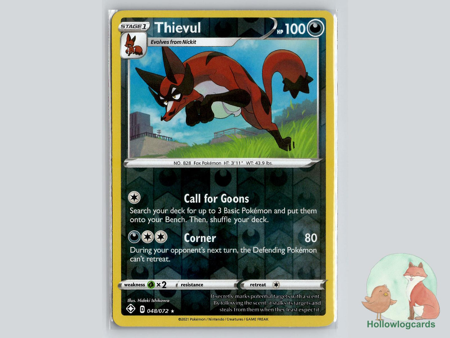 Thievul (048/072) - Shining Fates Pokémon Card