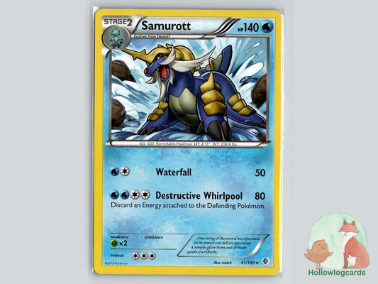 Samurott (41/149) - Boundaries Crossed Pokémon Card