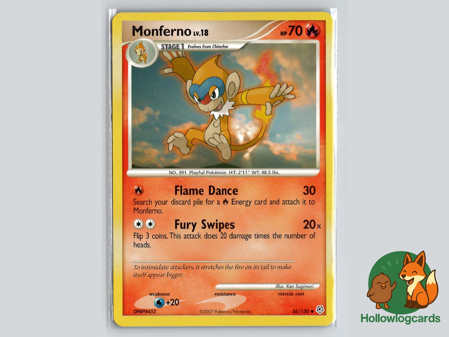Monferno (56/130) - Diamond & Pearl Pokémon Card