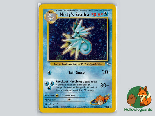 Misty's Seadra (9/132) - Gym Heroes Pokémon Card