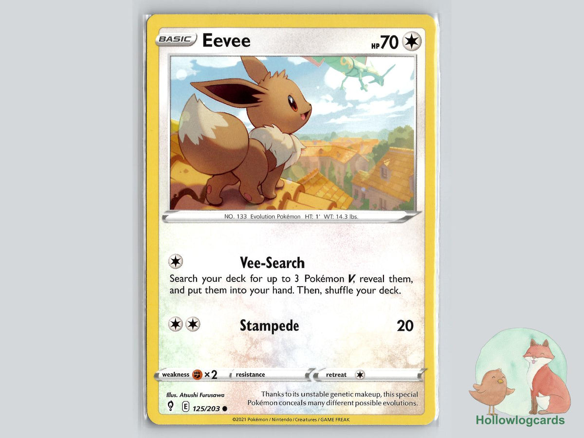 Eevee (125/203) - Evolving Skies Pokémon Card