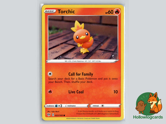Torchic (022/189) - Darkness Ablaze Pokémon Card