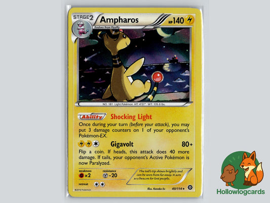 Ampharos (40/114) - Steam Siege Pokémon Card