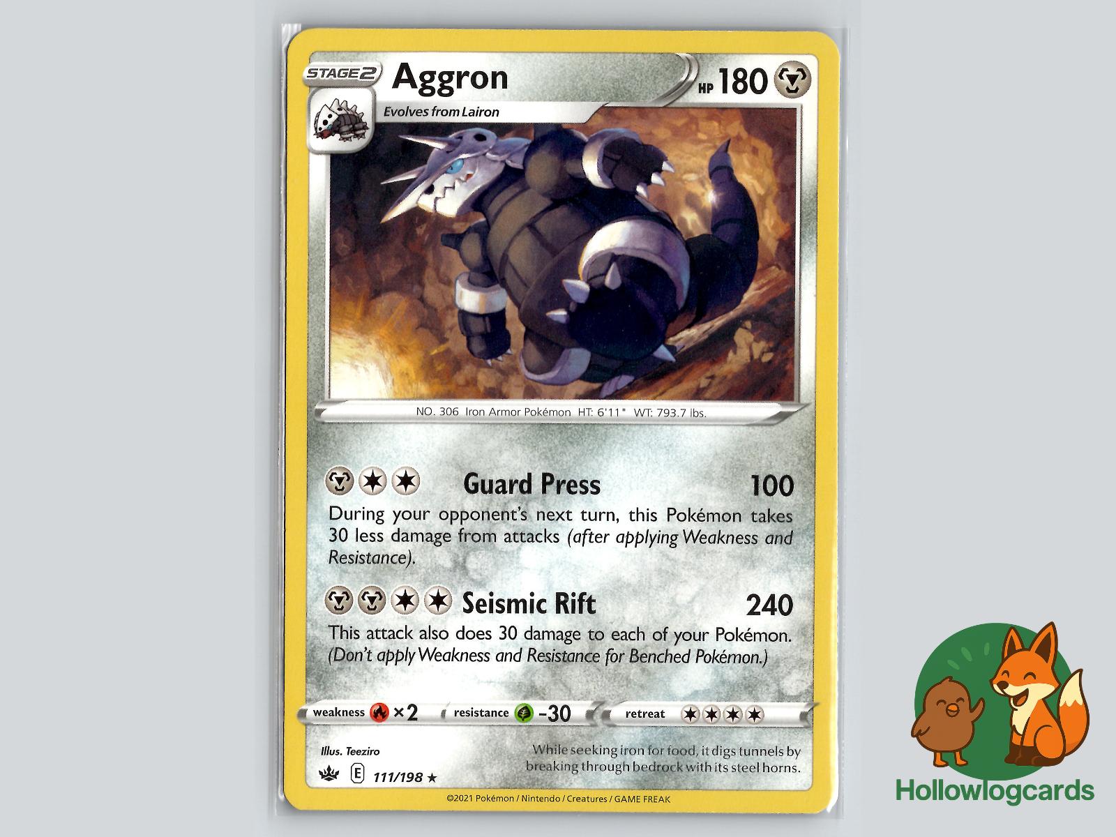 Aggron (111/198) - Chilling Reign Pokémon Card