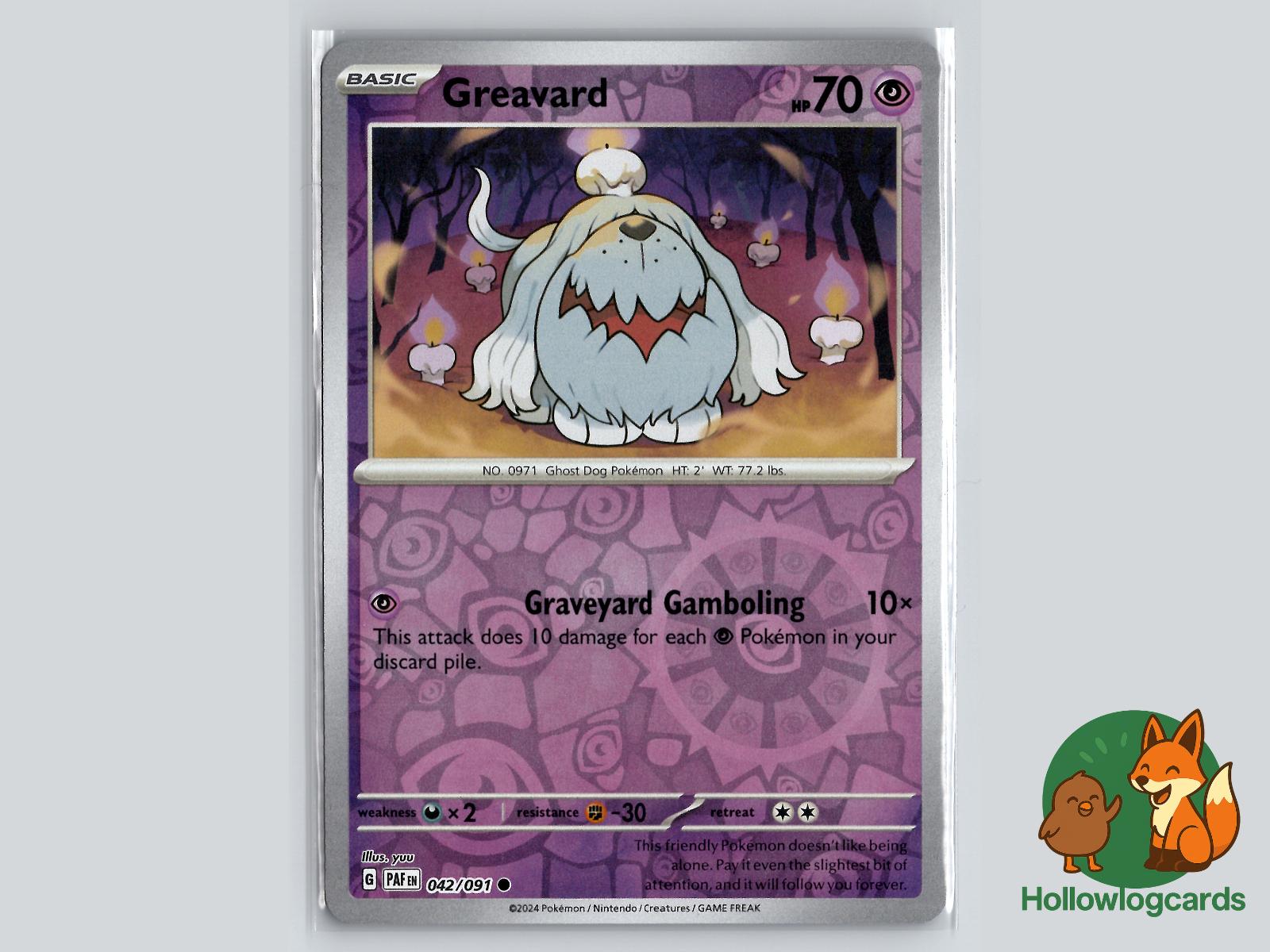 Greavard (042/091) - Paldean Fates Pokémon Card