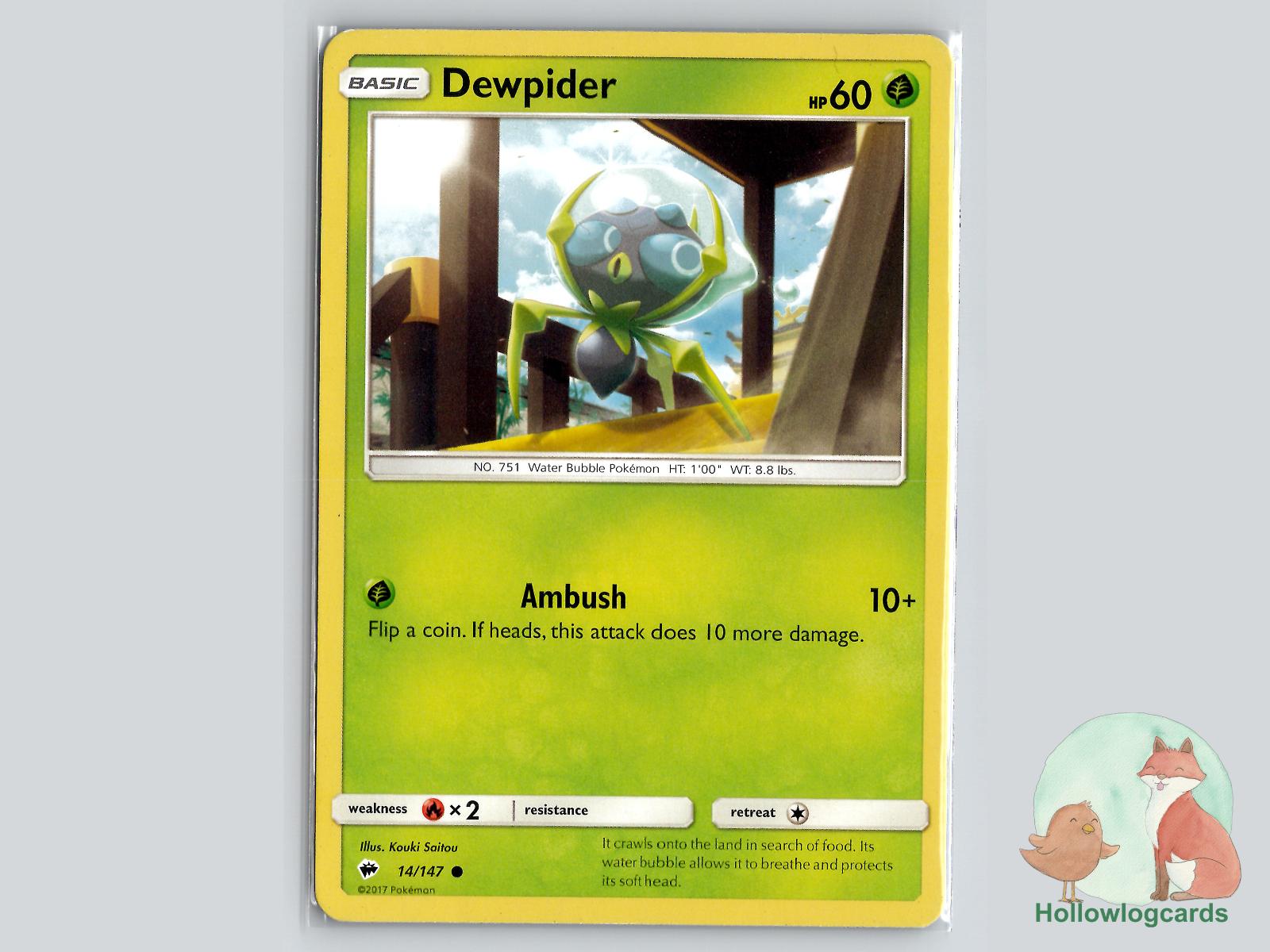 Dewpider (14/147) - Burning Shadows Pokémon Card