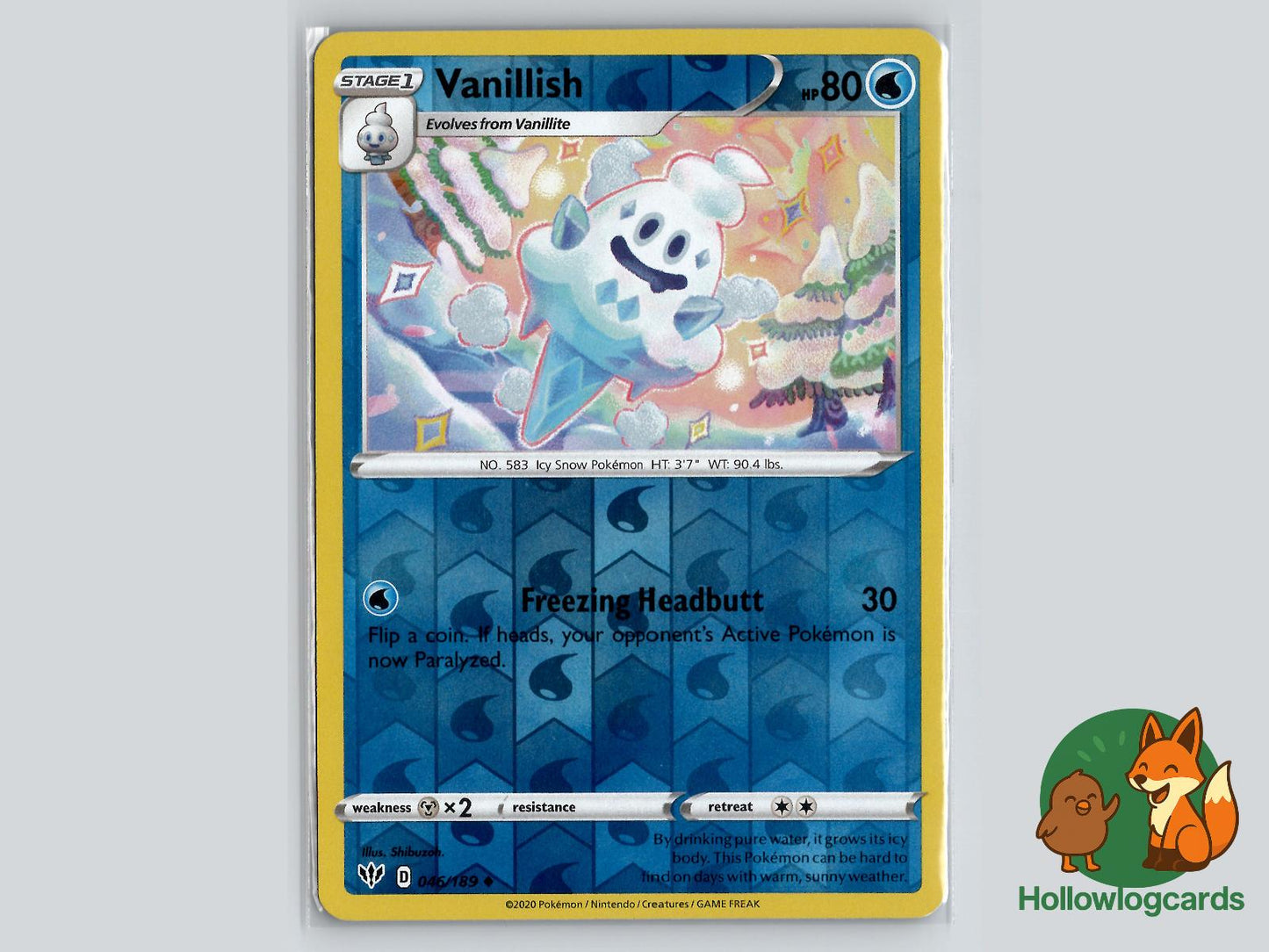 Vanillish (046/189) - Darkness Ablaze Pokémon Card