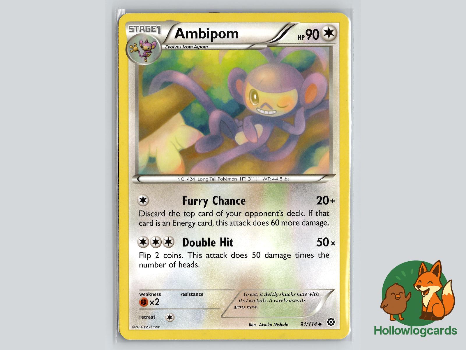 Ambipom (91/114) - Steam Siege Pokémon Card