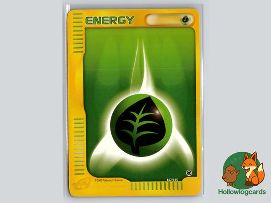 Grass Energy (162/165) - Expedition Base Set Pokémon Card