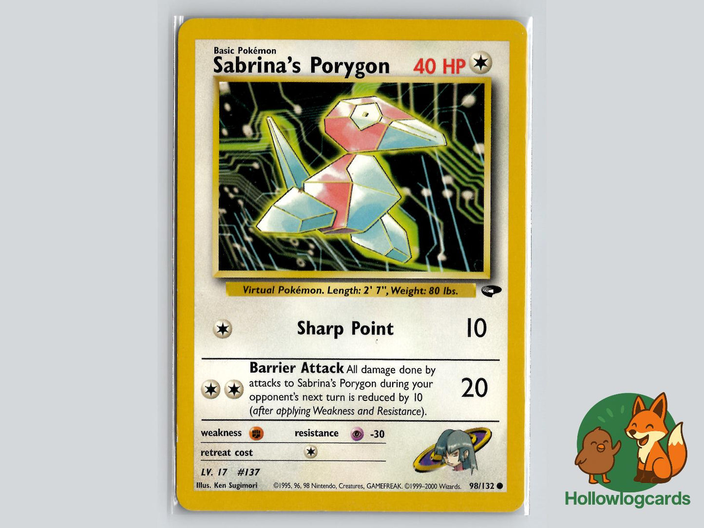 Sabrina's Porygon (98/132) - Gym Challenge Pokémon Card