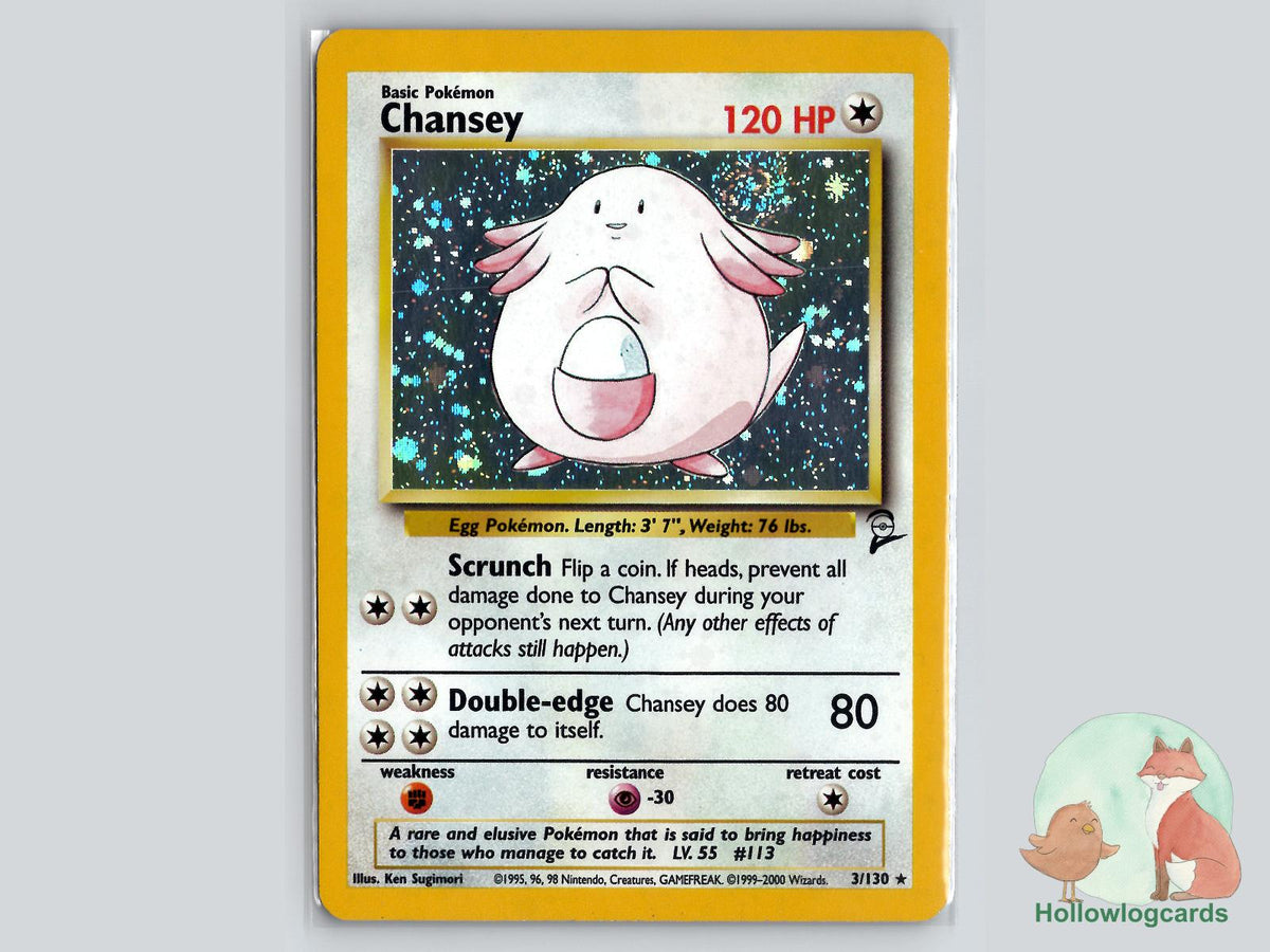 Chansey (3/130) - Base Set 2 Pokémon Card
