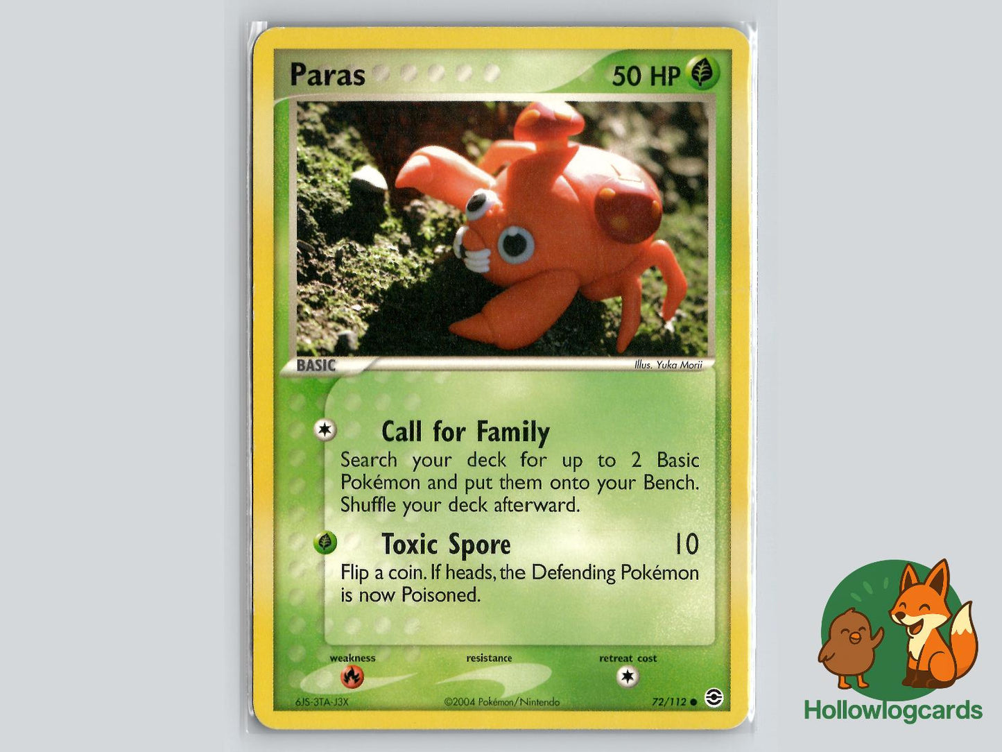 Paras (72/112) - FireRed & LeafGreen Pokémon Card