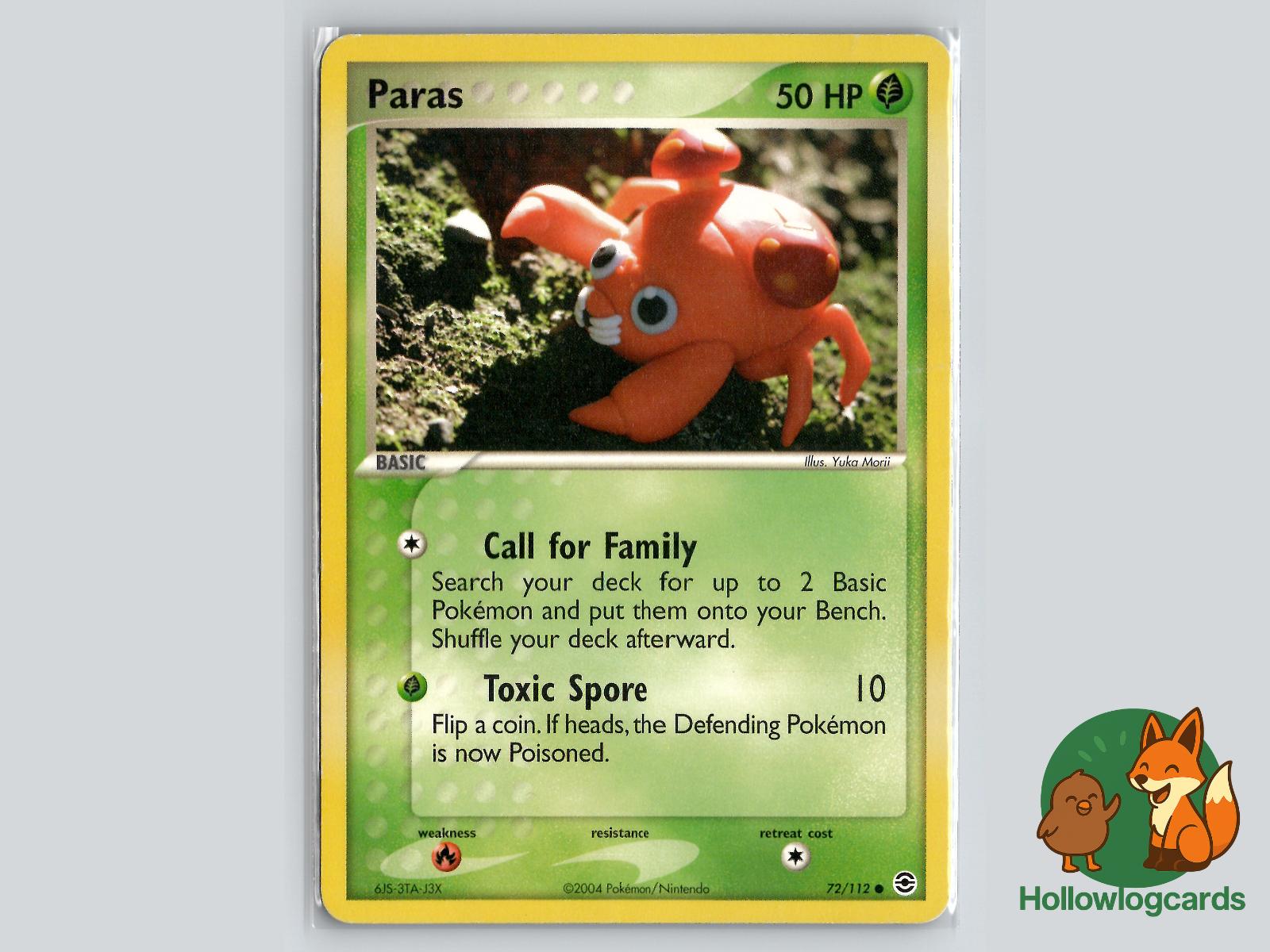 Paras (72/112) - FireRed & LeafGreen Pokémon Card