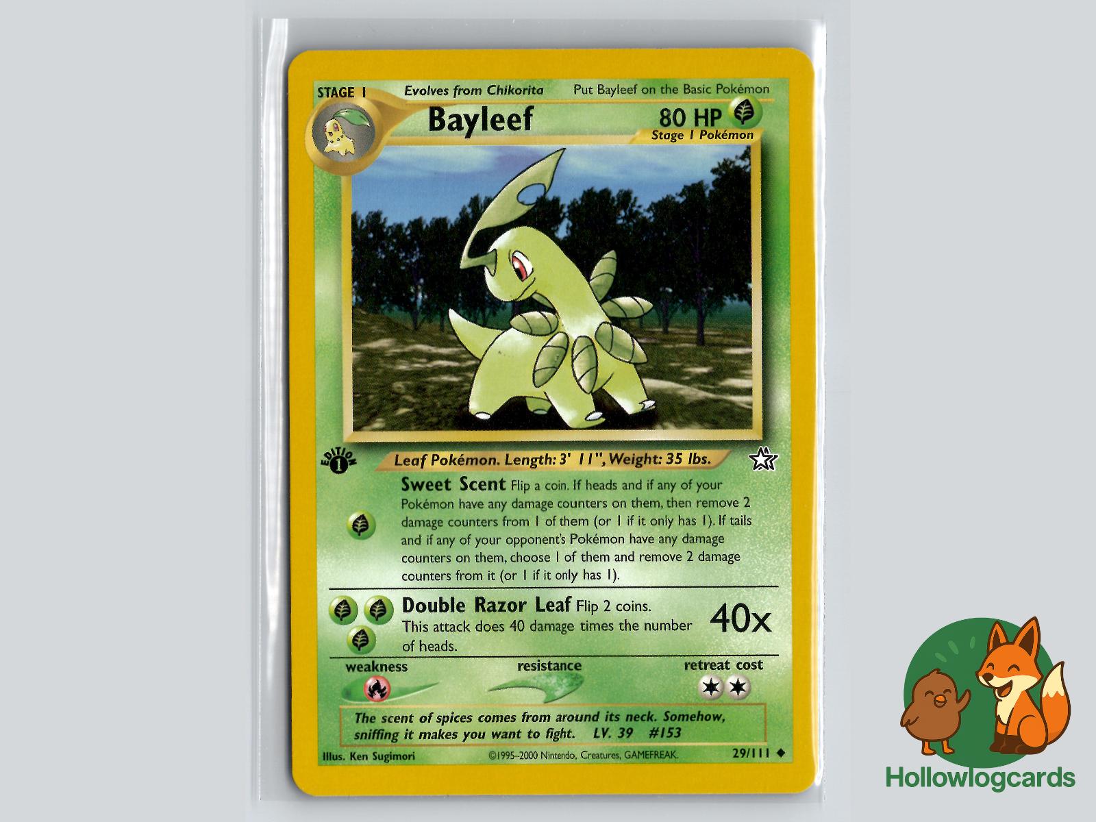 1st Edition Bayleef (29/111) - Neo Genesis Pokémon Card