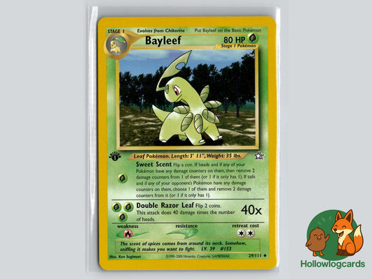 1st Edition Bayleef (29/111) - Neo Genesis Pokémon Card