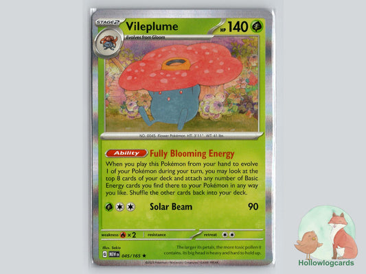 Vileplume (045/165) - 151 Pokémon Card