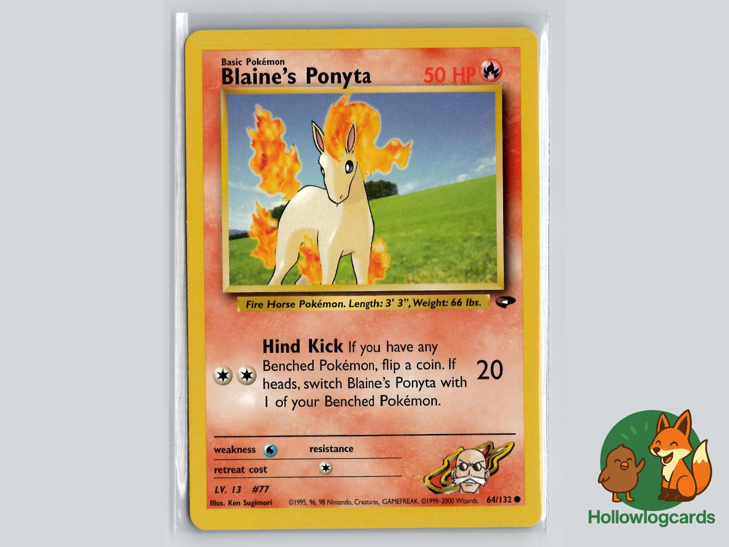 Blaine's Ponyta (64/132) - Gym Challenge Pokémon Card