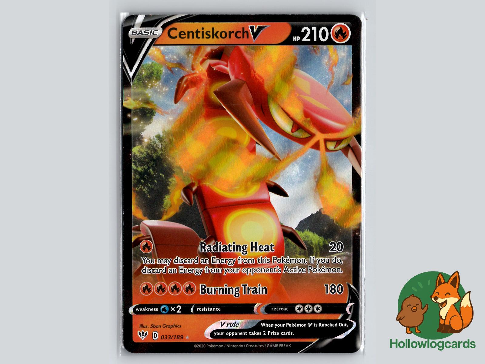 Centiskorch V (033/189) - Darkness Ablaze Pokémon Card