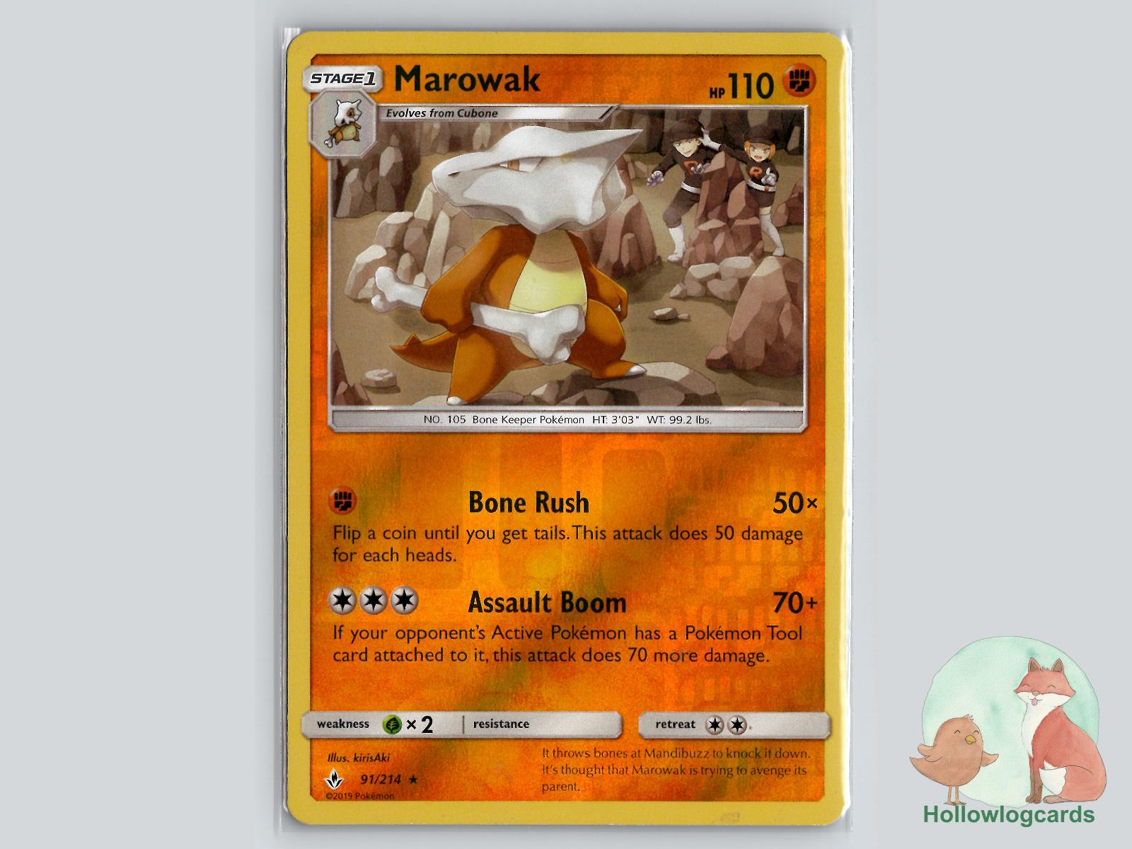 Marowak (91/214) - Unbroken Bonds Pokémon Card