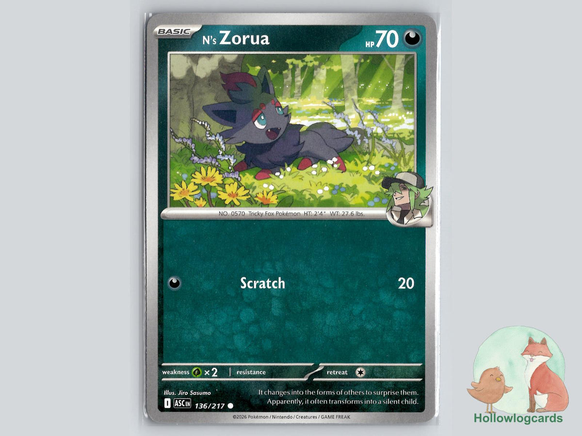 N's Zorua (136/217) Pokémon Card