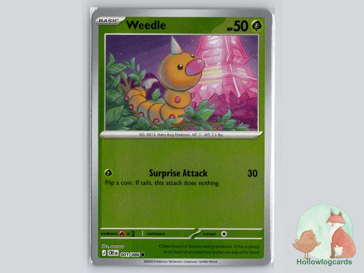 Weedle (001/086) Pokémon Card