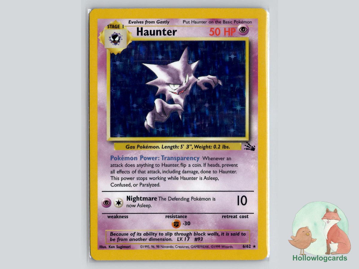 Haunter (6/62) - Fossil Pokémon Card
