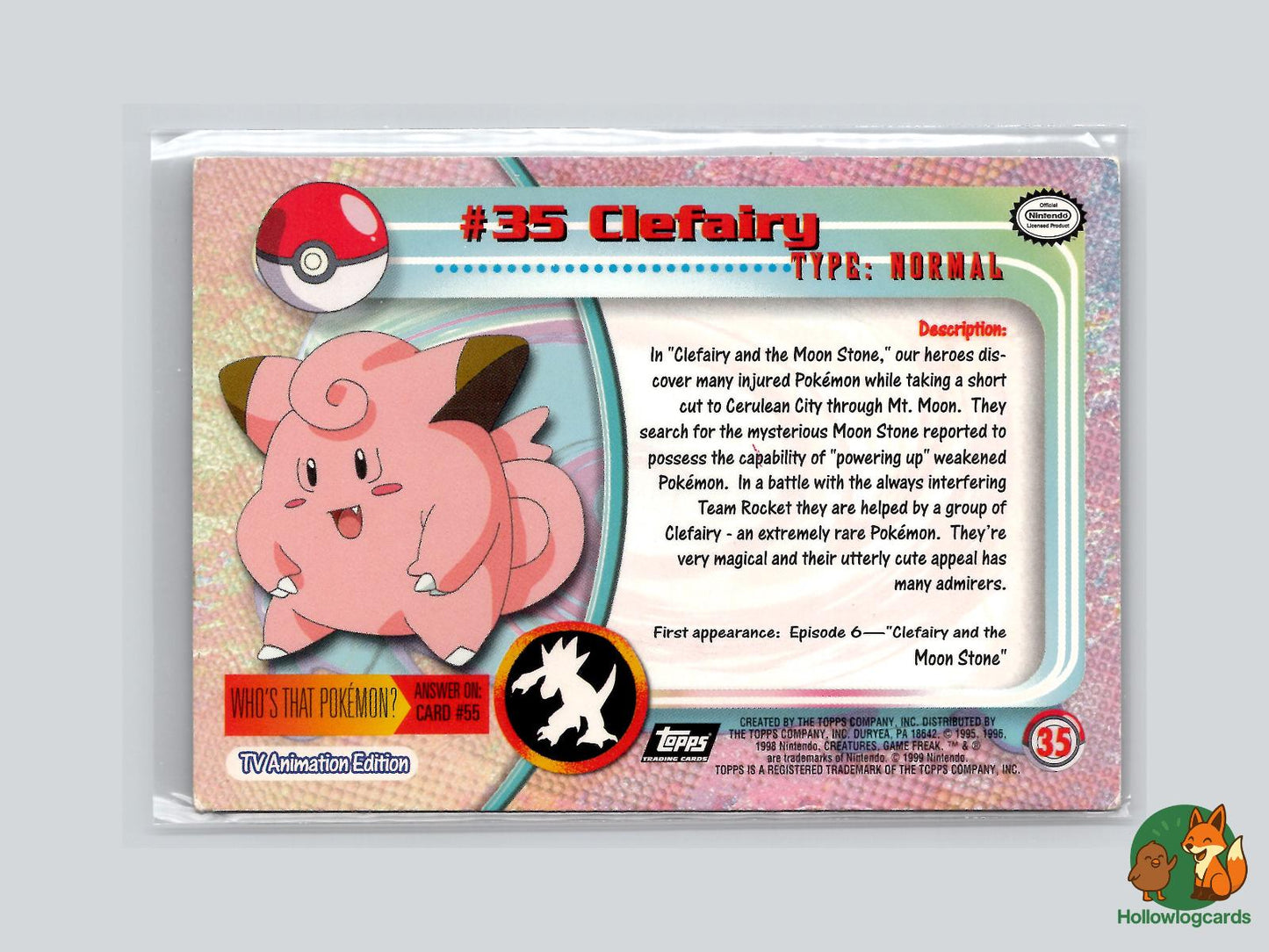 Clefairy (#35) Rainbow Chrome - Topps Trading Cards Series 1