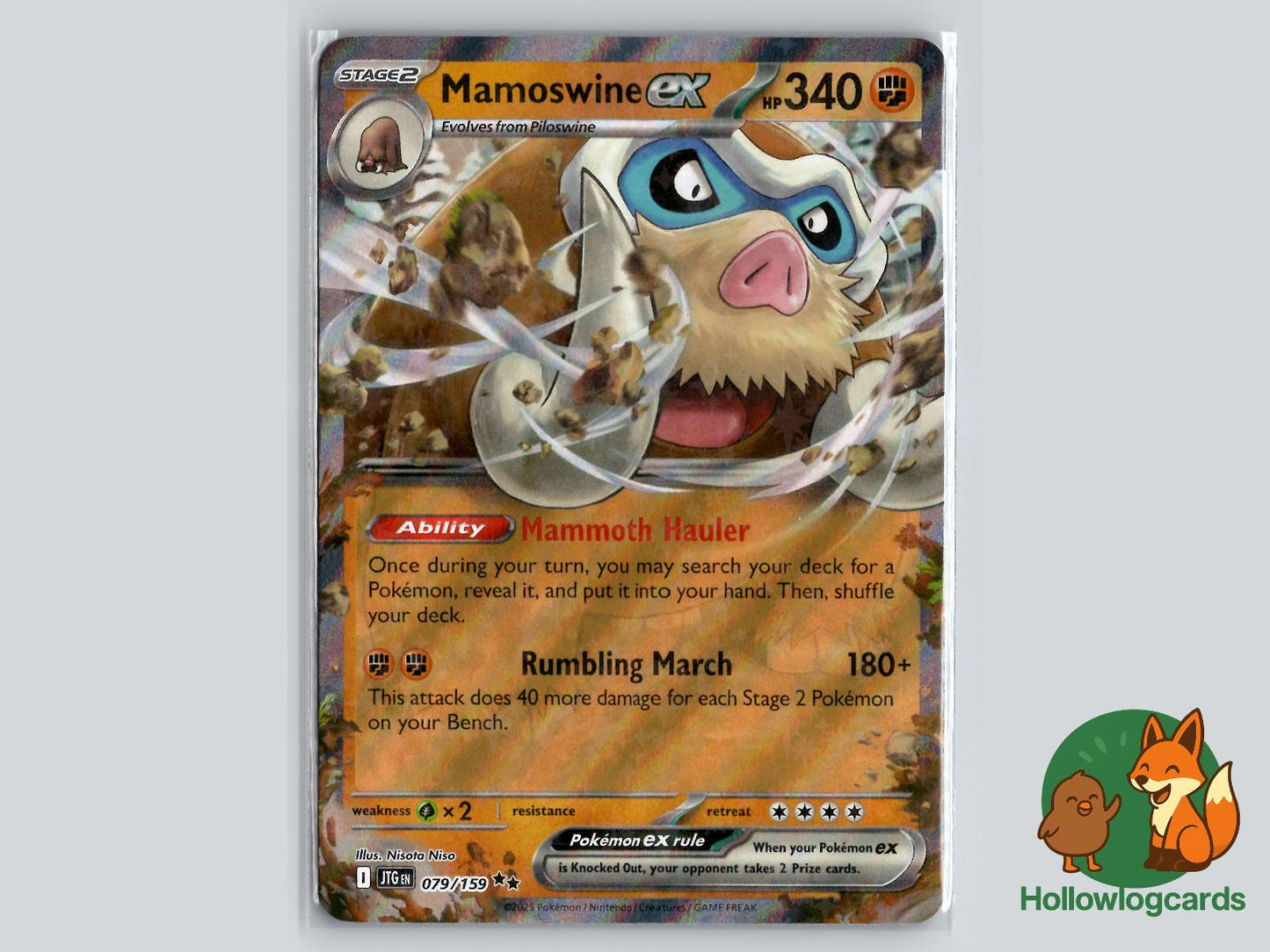 Mamoswine ex (079/159) - Journey Together Pokémon Card