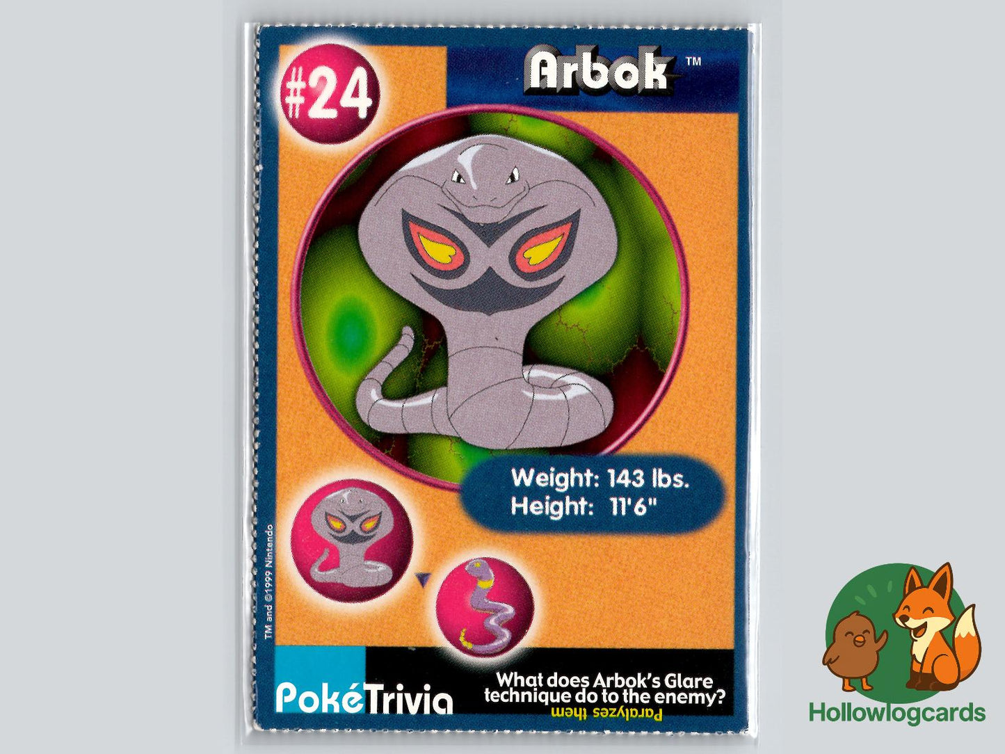 Arbok (24) Pokémon Card