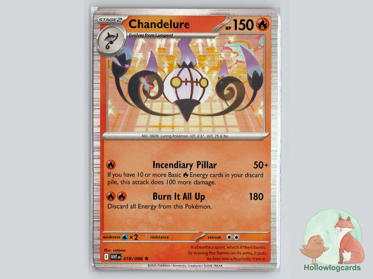 Chandelure (018/086) - White Flare Pokémon Card