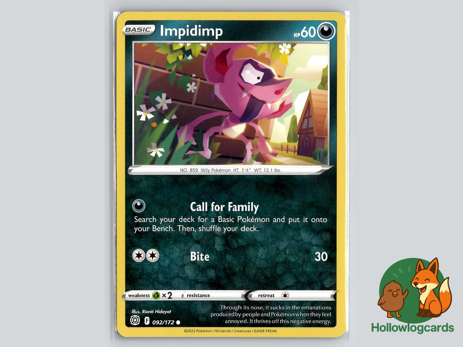 Impidimp (092/172) - Brilliant Stars Pokémon Card