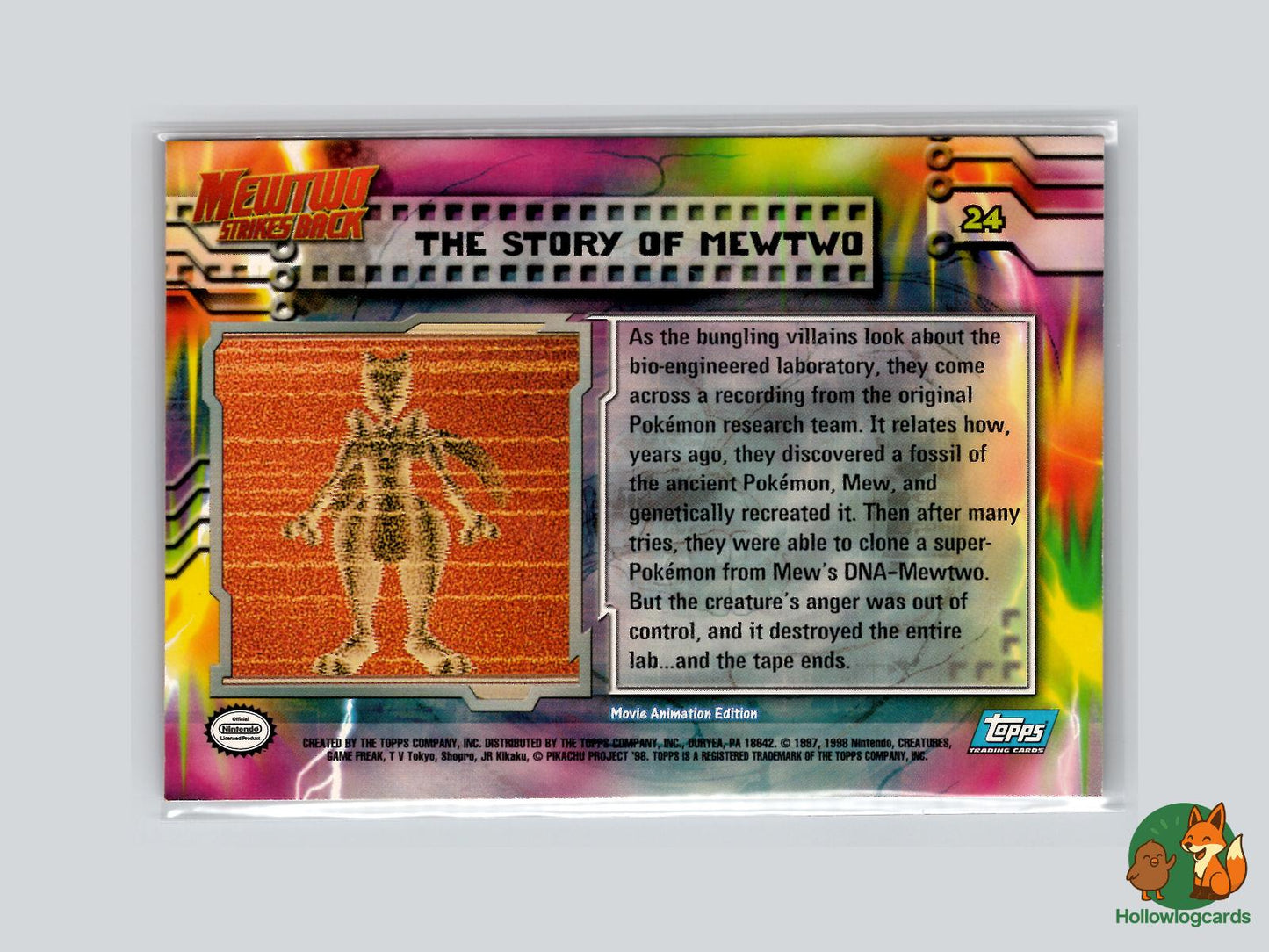 The Story Of Mewtwo [Meowth, Mew] (#24) - Topps Mewtwo Strikes Back
