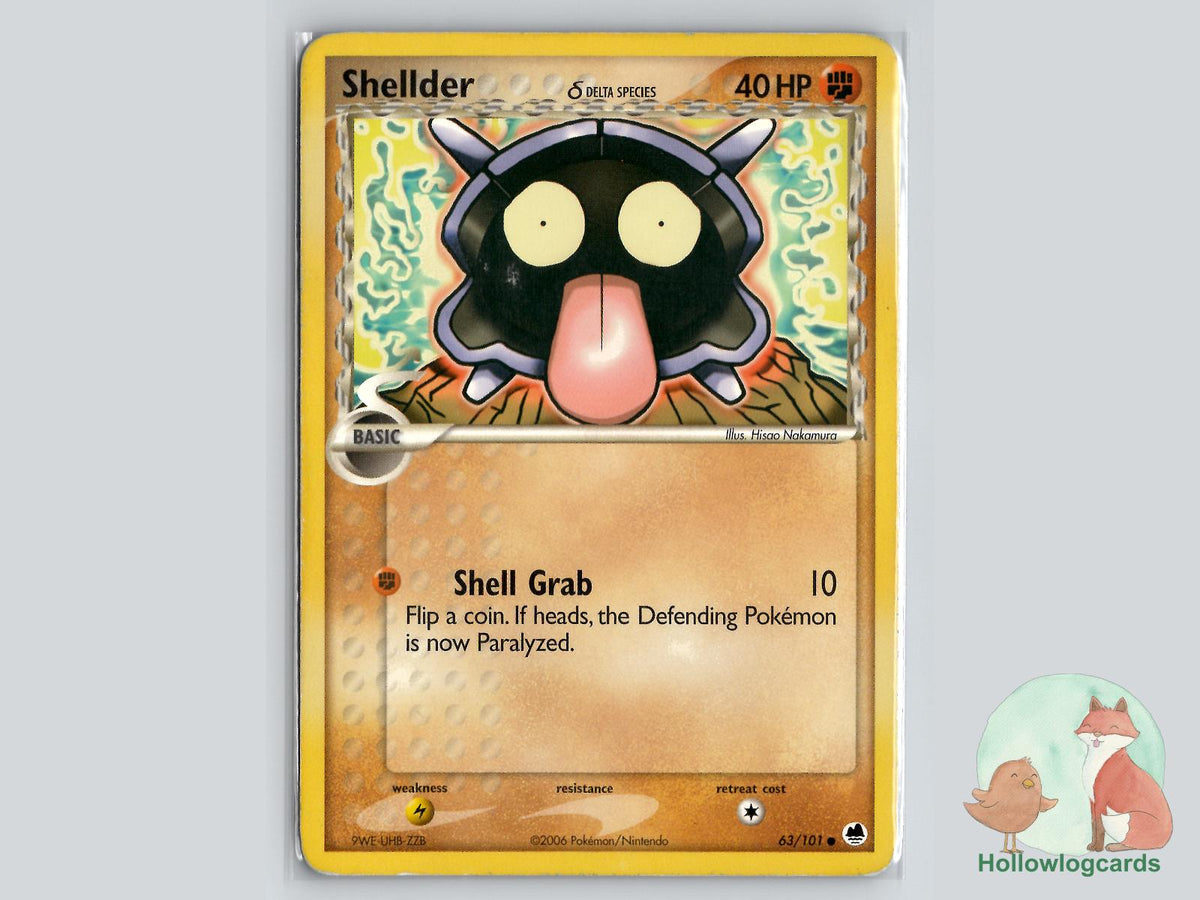 Shellder (63/101) - Dragon Frontiers Pokémon Card