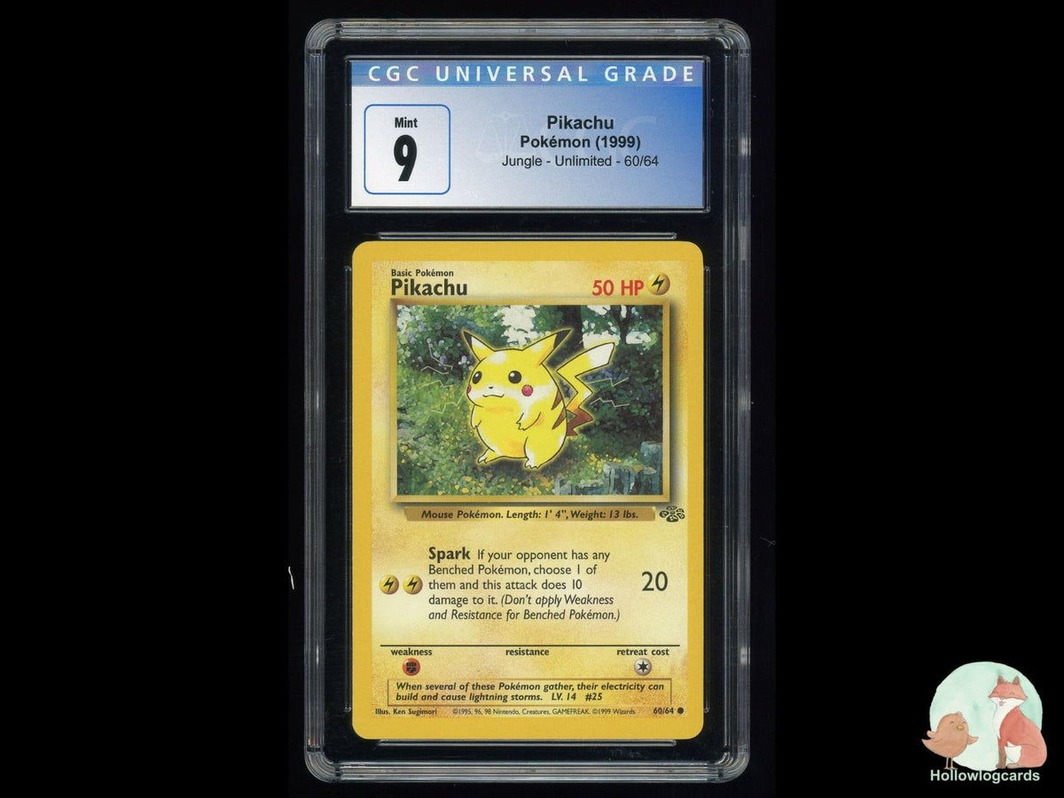 Graded Pikachu (60/64) Pokémon Card