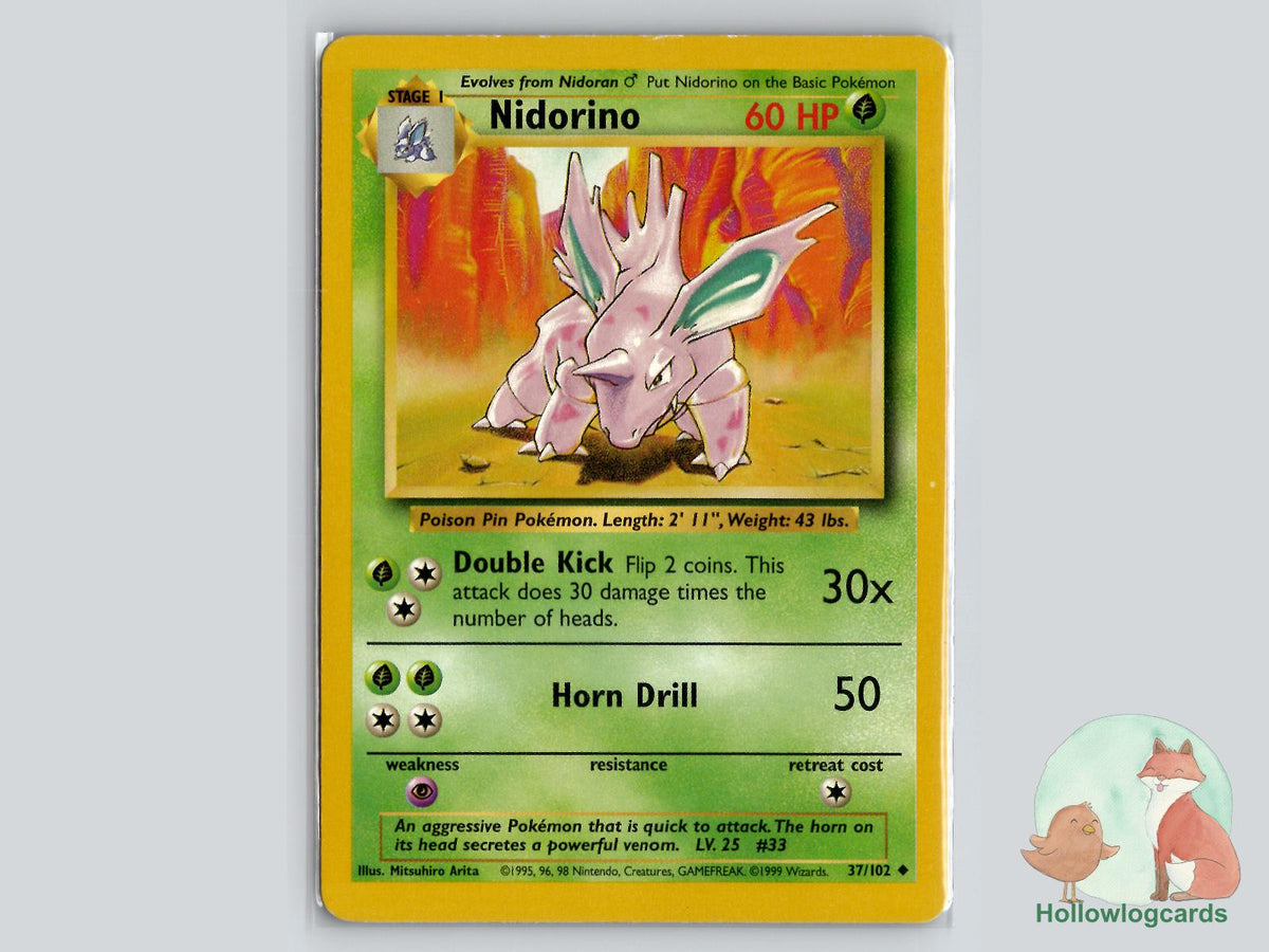 Nidorino (37/102) - Base Pokémon Card