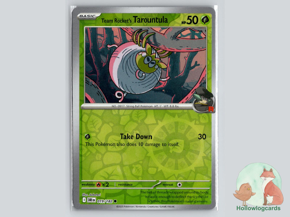 Team Rocket's Tarountula (019/182) - Destined Rivals Pokémon Card