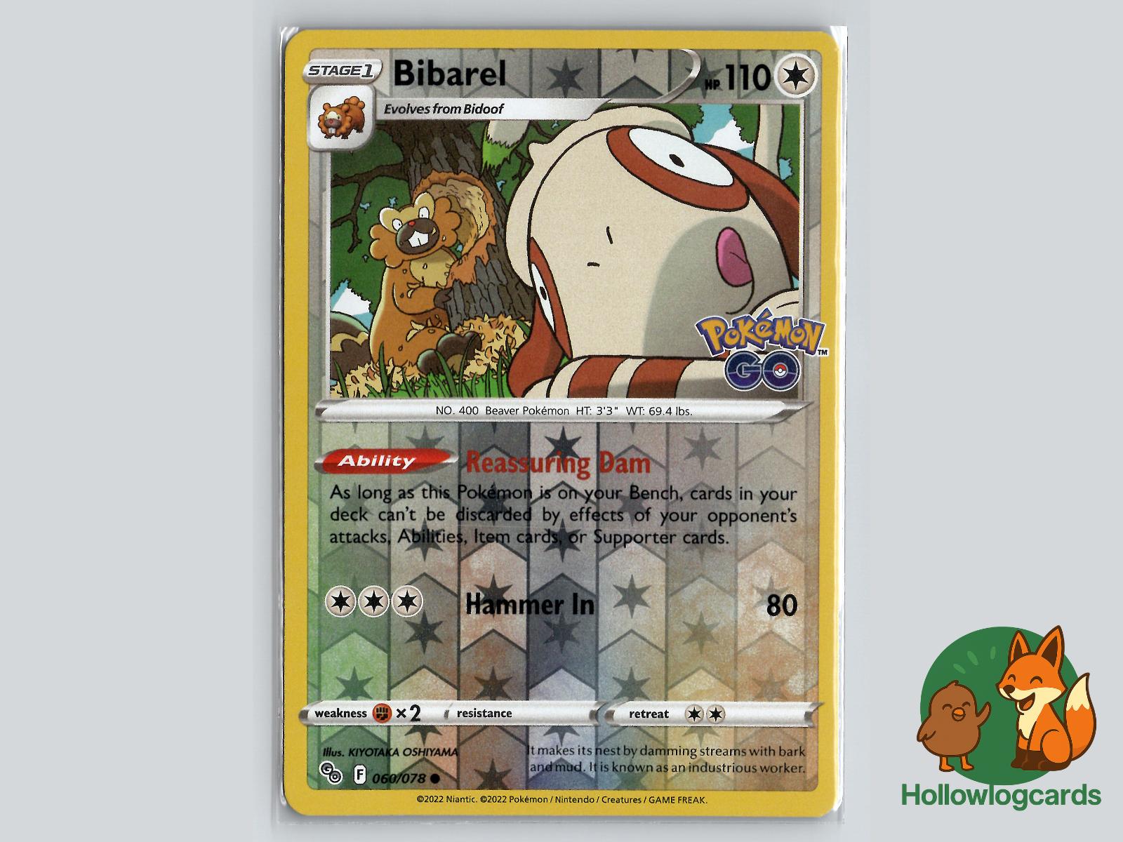 Bibarel (060/078) - Pokemon GO Pokémon Card