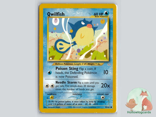 Qwilfish (49/64) - Neo Revelation Pokémon Card