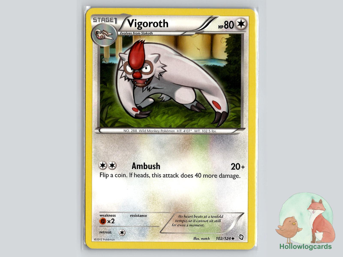 Vigoroth (102/124) - Dragons Exalted Pokémon Card
