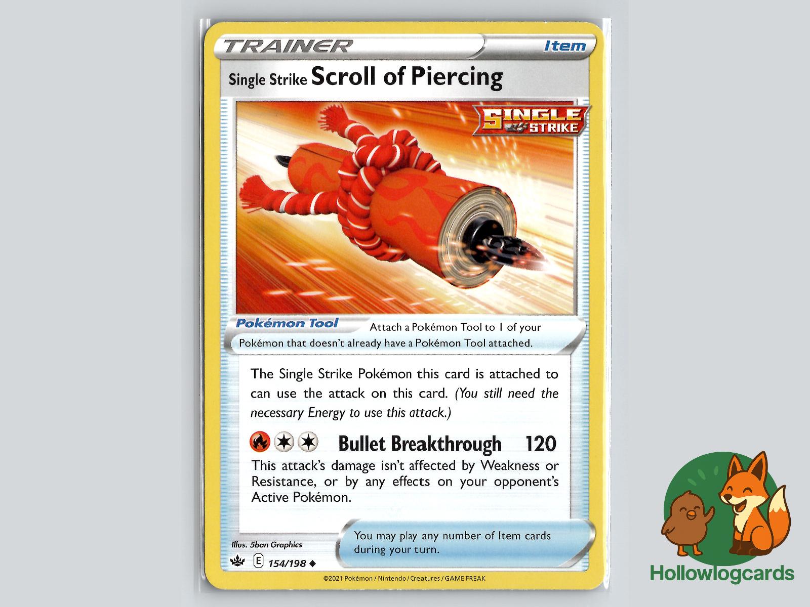 Single Strike Scroll of Piercing (154/198) - Chilling Reign Pokémon Card