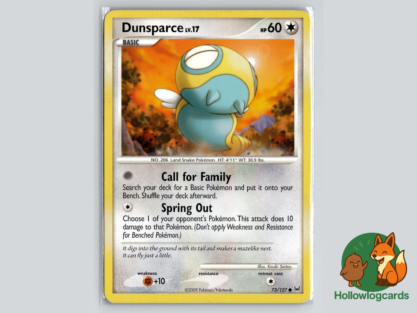 Dunsparce (73/127) - Platinum Pokémon Card