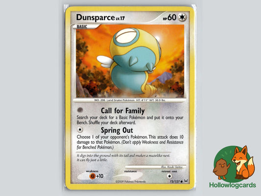 Dunsparce (73/127) - Platinum Pokémon Card